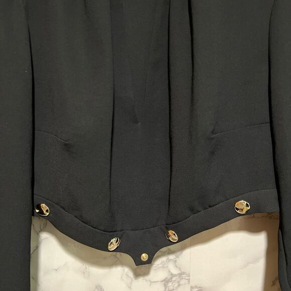 ba&sh Golden Buttons in V Black Jacket - Picture 3 of 5